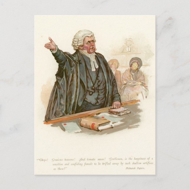 Herr Perker von Pickwick Papers Postkarte (Vorderseite)