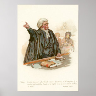 Herr Perker von Pickwick Papers von Charles Dicken Poster