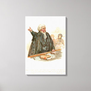 Herr Perker von Pickwick Papieren Leinwanddruck
