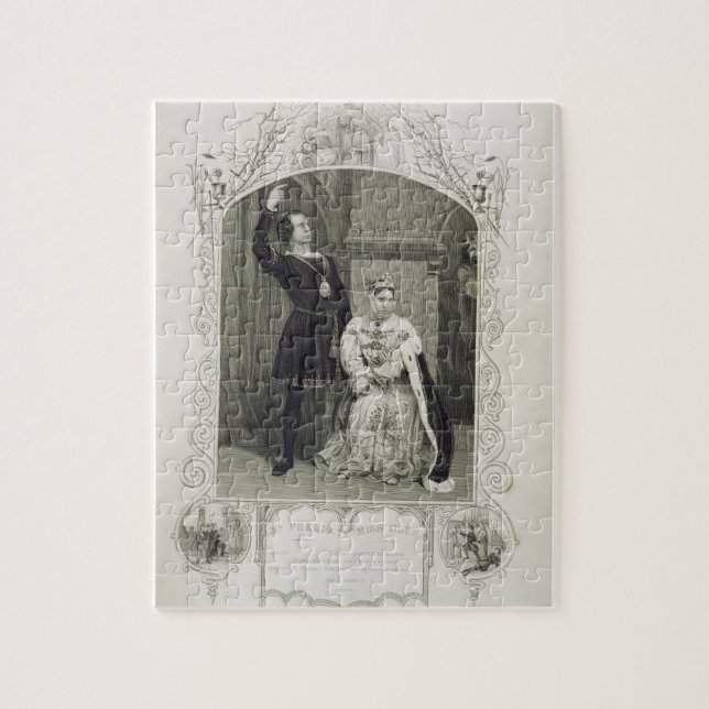 Herr Phelps als Hamlet und Fräulein Glyn als (Vertikal)