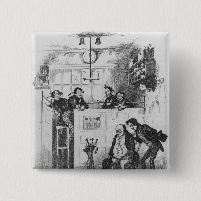 Herr Pickwick und Sam im Büro des Rechtsanwalts Button (Vorderseite)