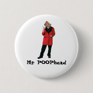 Herr POOPhead Button