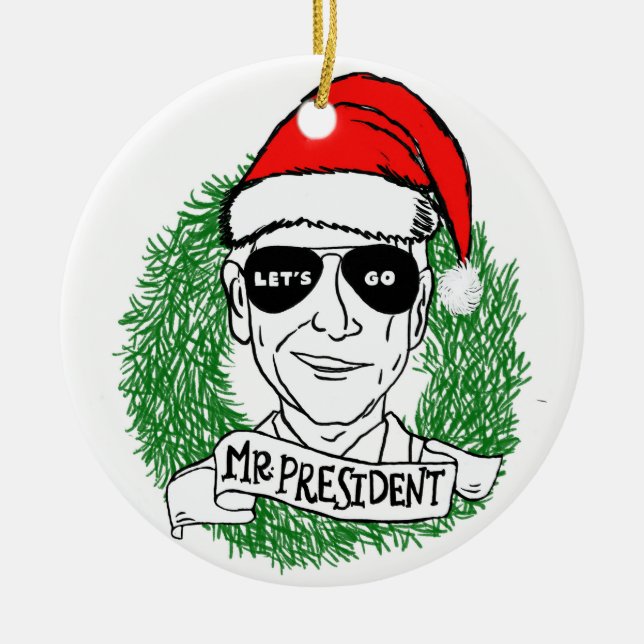 Herr Präsident Keramik Ornament (Vorne)