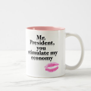 Herr Präsident, regen Sie meine Wirtschaft an Zweifarbige Tasse