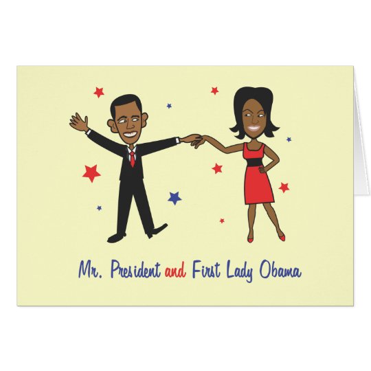 Herr Präsident und First Lady Obama Karte