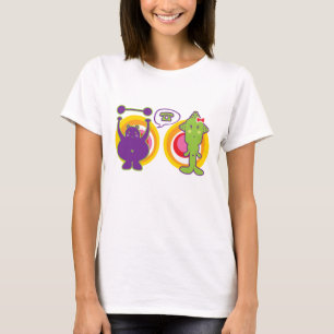Herr Purple u. Fräulein Green Cute Cartoon T-Shirt