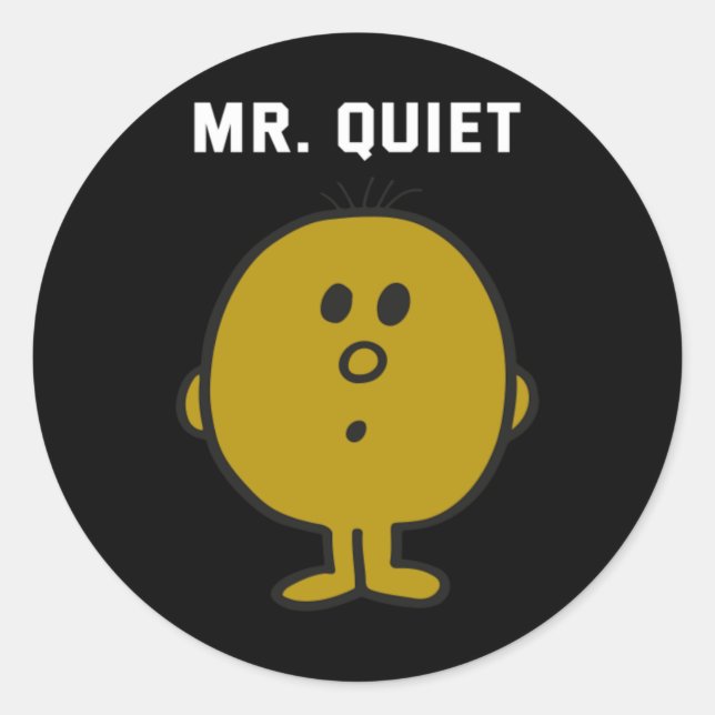 Herr Quiet Design Runder Aufkleber (Vorderseite)