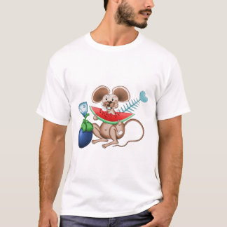 Herr Ratte genießt sein Essen T-Shirt