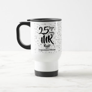 Herr Richtiger Spaß 25. Silberhochzeit Reisebecher