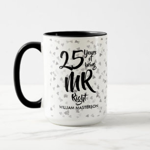 Herr Richtiger Spaß 25. Silberhochzeit Tasse