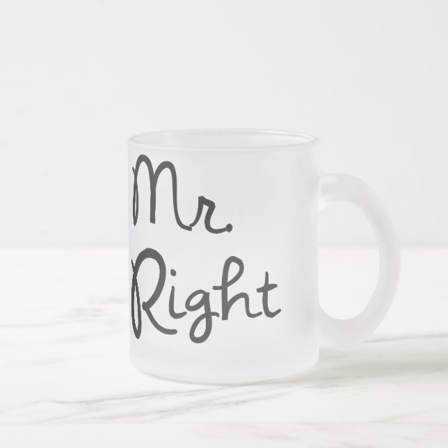Herr Right Coffee Mug Mattglastasse (Rechts)