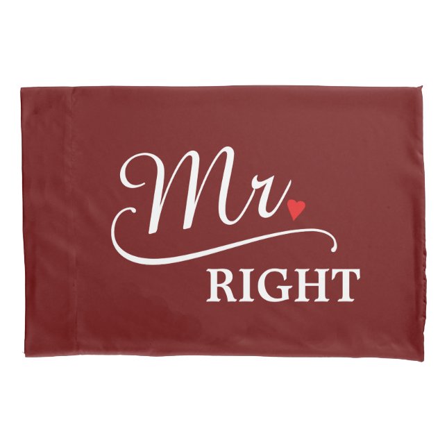 Herr Right Newlywed Pillowcase Kissenbezug (Vorderseite)