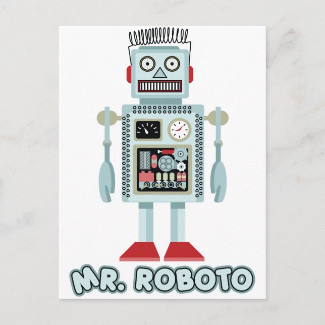 Herr Roboto Postkarte (Vorderseite)