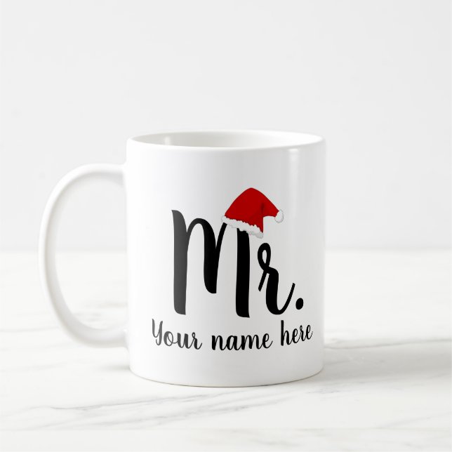 Herr roter Weihnachtsmann  Kaffeetasse (Links)