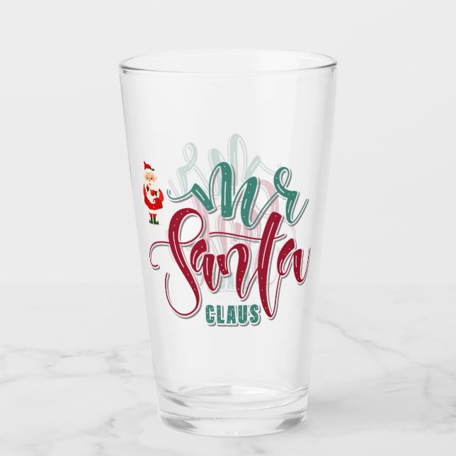 Herr Santa Claus Glass Glas (Vorderseite)