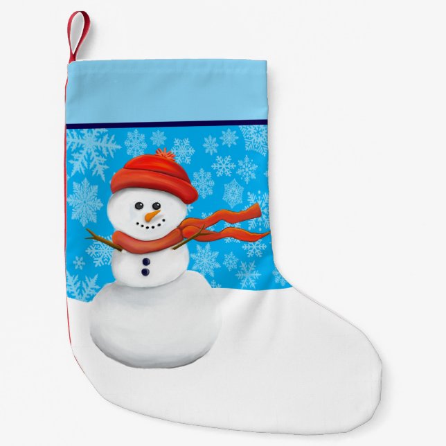 Herr Schneemann Kleiner Weihnachtsstrumpf (Vorderseite)