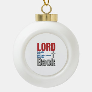 Herr schütze mich Christlicher Glaube Shirt Design Keramik Kugel-Ornament