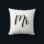 Herr Script Bedroom Wedding Pillow Kissen<br><div class="desc">Unser "Mr."-Schriftzeichen ist das ideale Geschenk für frische Weds.</div>