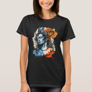 Herr Shiva Hindu Gott Tinteneffekt Spritzer T-Shirt