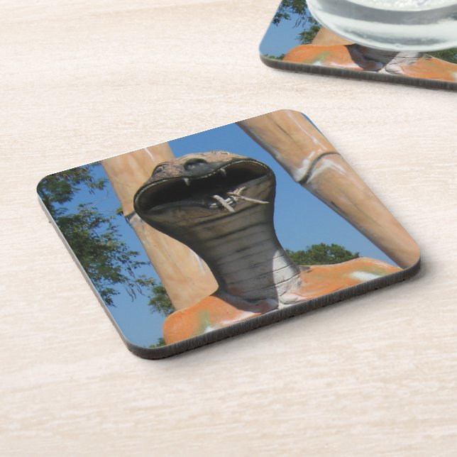 Herr Snake AKA Cobra Leiter ... Buddhist Hell Getränkeuntersetzer (Linke Seite)