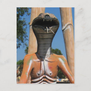 Herr Snake AKA Cobra Leiter ... Buddhist Hell Postkarte