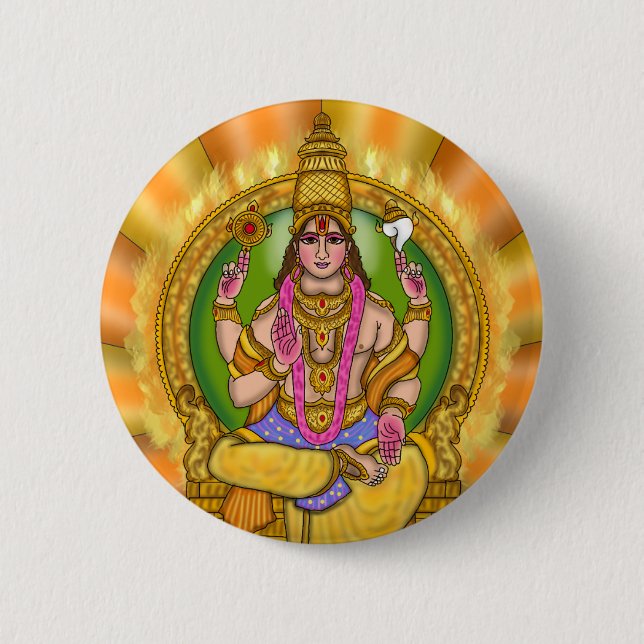 Herr Sonne (Surya) Astrologie-Button Button (Vorderseite)