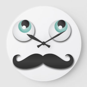 Herr stache große wanduhr