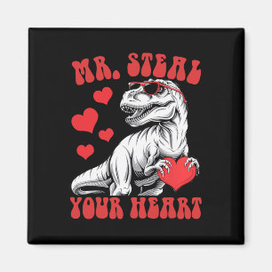 Herr, stehlen Sie Ihr Herz Herz T-Rex Dinosaurier Magnet