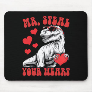 Herr, stehlen Sie Ihr Herz Herz T-Rex Dinosaurier  Mousepad