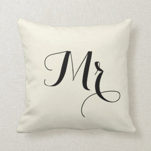 Herr Striped Back Pillow - weg vom Weiß Kissen