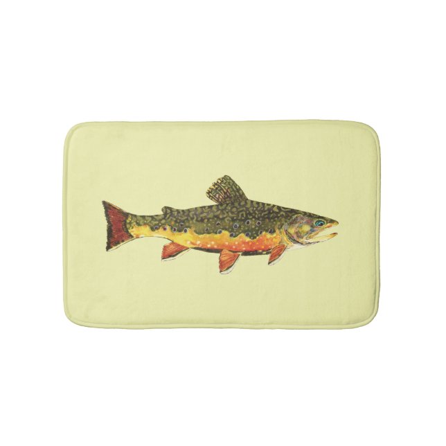 Herr Trout Whiskers' Brookie, Salvelinus fontinali Badematte (Vorderseite)