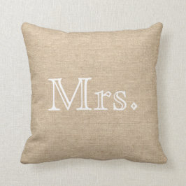 Herr u. Frau Burlap Pillow Kissen