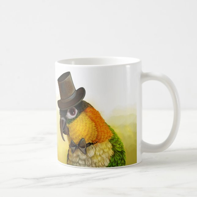 Herr u. Frau Caique Realistic Painting Kaffeetasse (Rechts)