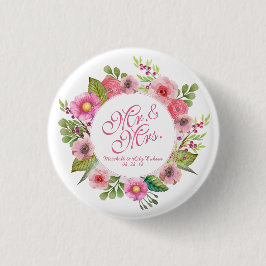 Herr-u. Frau-Elegant Floral Wedding | Button-Knopf Button