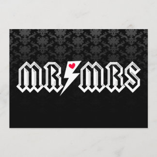Herr u. Frau Rocker - kundenspezifische Hochzeit Einladung