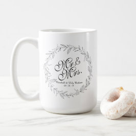 Herr-u. Frau-Simple Floral Wedding Classic Tasse