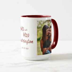 Herr und Frau Chic Pinsel Schrift Typografie Foto Tasse