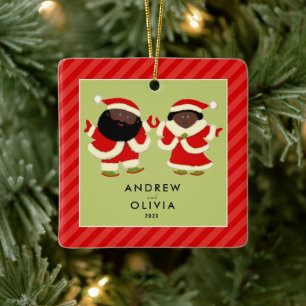 Herr und Frau Christmas Collectible Keramikornament