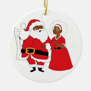Herr und Frau Claus Keramik Ornament