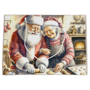 Herr und Frau Clause Niedliche Weihnachten Große Geschenktüte