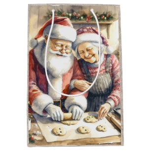 Herr und Frau Clause Niedliche Weihnachten Mittlere Geschenktüte