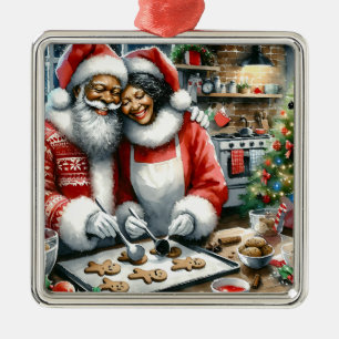 Herr und Frau Clause Niedliche Weihnachten Ornament Aus Metall