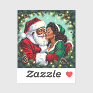 Herr und Frau Clause Süßes Weihnachten Aufkleber