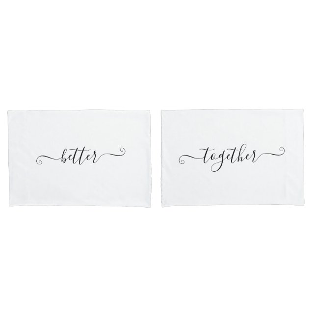 Herr und Frau Couple Better Together Pillowcases Kissenbezug (Vorderseite-Set)