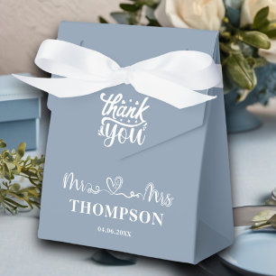 Herr und Frau Elegant Simple   Dusty Blue Geschenkschachtel
