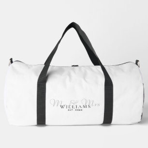 Herr und Frau etablierte Hochzeits-Hochzeitsreise Duffle Bag