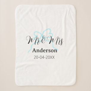 Herr und Frau Familienname Datum Jahr Hochzeitsbog Sherpadecke