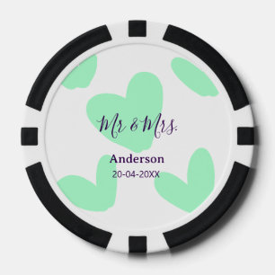 Herr und Frau Familienname Datum Jahr Hochzeitsges Pokerchips