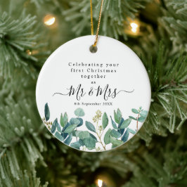 Herr und Frau First Christmas Keramik Ornament