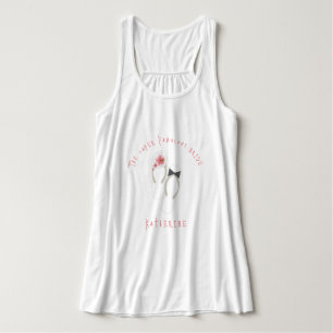 Herr und Frau Flip Flops Pink Hibiscus Strandhochz Tank Top
